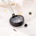 Cute Dog Engraved Round Pet Cremation Urn Necklace Ashes Keepsake Pendant Memorial Jewelry - B0773CTWGG