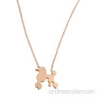 Cute Poodle Dog Pendant Necklace - Fashion Jewelry - Dog Lover Gift - Gold - B018X203M6