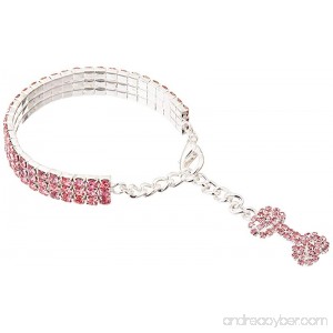 Glamour Bits Pet Jewelry Pink S (6-8) - B0085FFJTY