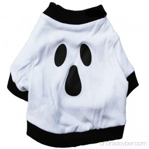 Gotd Pet Festival Costume for Small Dogs Ghost Pet Shirt (m White) - B01L8COJYQ