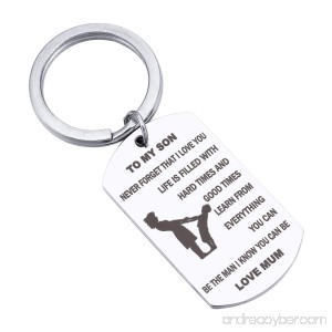 HooAMI YOU CAN BE THE MAN I KNOW YOU CAN BE LOVE MUM Inspirational Necklace Dog Tag Pendant Military Keychain - B0773MZSNC