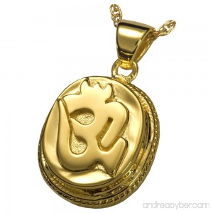 Memorial Gallery 3037gp Aum Tranquility Box 14K Gold/Sterling Silver Plating Cremation Pet Jewelry - B01EWHE6MY