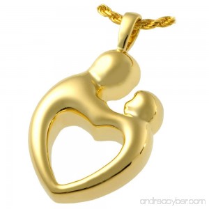 Memorial Gallery 3191GP Parental Love Double Compartment 14K Gold Plating Cremation Pet Jewelry - B01EWHKT5C