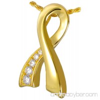 Memorial Gallery 3317gp pink Breast Cancer Ribbon Pink Stones 14K Gold/Silver Plating Pet Jewelry - B01EWHE6R4