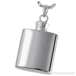 Memorial Gallery 3335gp Flask 14K Gold/Sterling Silver Plating Cremation Pet Jewelry - B01EWHJ97G
