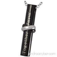 Memorial Gallery 3825 black Together Forever Titanium Cylinder Cremation Pet Jewelry - B01EWHNXDW