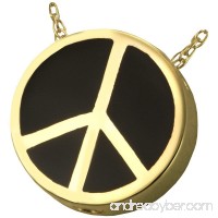 Memorial Gallery MG-3115gp Peace Sign 14K Gold/Sterling Silver Plating Cremation Pet Jewelry - B01EWHKUVU