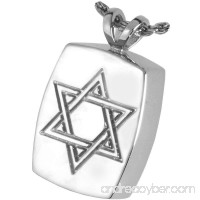 Memorial Gallery MG-3143GP Star of David 14K Gold/Sterling Silver Plating Cremation Pet Jewelry - B01EWHMWCA