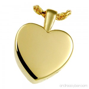 Memorial Gallery MG-3146gp Classic Heart 14K Gold/Sterling Silver Plating Cremation Pet Jewelry - B01EWHH9FU