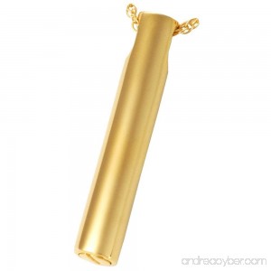 Memorial Gallery MG-3155gp Slim Slide Cylinder 14K Gold/Sterling Silver Plating Cremation Pet Jewelry - B01EWHMCMU