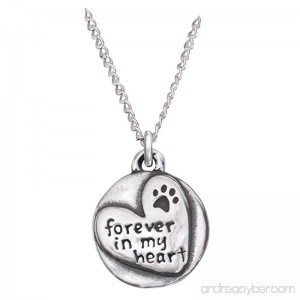 Rockin Doggie Sterling Silver Necklace Forever in my Heart - B00A2HZKCO