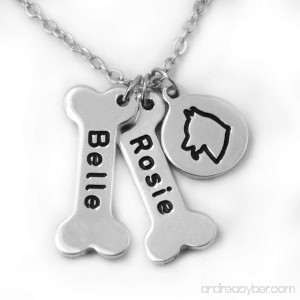 Siberian Husky Dog Necklace Personalized Dog names collor Dog Bone & Dog breeds Charm Necklace.Your Lover Pet Gift. - B06XGCYCHQ id=ASIN