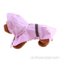 Aivtalk Light PU Pet Raincoat Adjustable Hooded Jacket Windproof Dog Poncho with Reflective Strap - B0756X8T1M