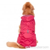 Elite fashion Nylon waterproof fabric hooded dog raincoat  Suit for Small Medium Large Dogs  Red/Blue - B01MQLDXHW