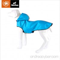 KINGSWELL Dog Jacket Waterproof Light weight Rain Coat for Large Medium Small Dogs with Hood and Reflective Strips - B07CF7H3RJ
