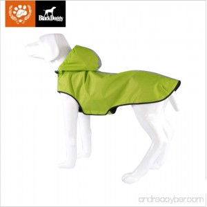 KINGSWELL Dog Jacket Waterproof Light weight Rain Coat for Large Medium Small Dogs with Hood and Reflective Strips(Green) - B07C27BG2J