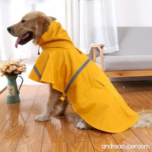 OCSOSO Dog Rain Poncho with Reflective Strip Yellow XXS XS S M L XL XXL (XXL) - B00Q8FPLW8