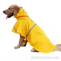 Petneces Dog Raincoat Slicker Poncho  Pet Packable Lightweight Raincoat Puppy Reflective Waterproof Coat with Hooded S/M - B07DL2FXT3