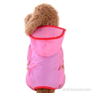 Sunward Dog Raincoat Waterproof Puppy Jacket Pet Rainwear Clothes Slicker for Small Dogs/Cats - B077JRLKWH