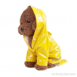 TOPSUNG Dog Raincoat Pet Poncho with Hood Waterproof Rain Coat Jacket for Small Dogs - B0762LLCGJ