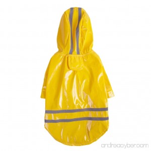 UEETEK Dog Raincoat Waterproof Dog Rain Jacket Reflective Safe Coat for Dog Pet (Yellow) size M - B075NK2Y79