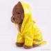 UEETEK Hooded Dog Raincoat Waterproof Reflective Dog Jacket Coat Yellow - B078YP9CPG