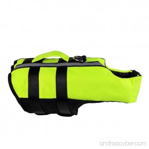 Youyixun Dog Life Jacket Dog Swimming Vest Swim Suit for Dogs Which Is Folding Inflatable and Portable-Green - B07DPSV65C
