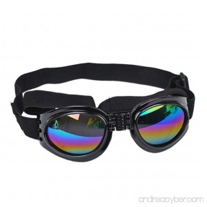 Dog Sunglasses OOEOO New Multi-Color Eye Wear Protection Waterproof Pet Goggles (Black Free size) - B07DCJLF9T