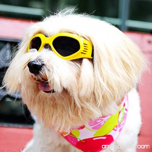 ENJOYING Pet Dog Sunglasses - Protective Eyewear Goggles Small Waterproof Protection (Yellow) - B013SZO1ZS