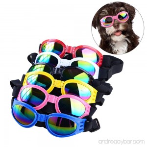 foviupet Pet Glasses Dog Sunglasses Collapsible Windproof Sunscreen Eye Wear Protection Cool Sunglasses For Small  Medium Dogs - B07D3QJPN4