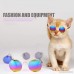 Pet Cat Dog Sunglasses OOEOO Funny UV Sun Circular Glasses Eye Protection Wear Puppy Costume Cool (Multicolor metal) - B07CSR1BPV