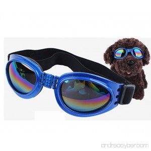 Pet Dog Sunglasses Fashion Anti-ultraviolet Foldable Waterproof Protection Goggles with Adjustable Strap - B06WV82NHR