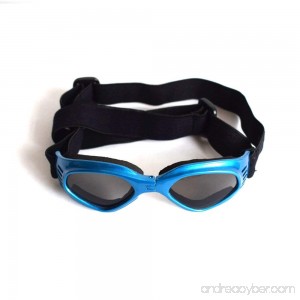 Pet Glasses Dog Sunglasses Foldable Goggles Windproof Rainproof Anti Ultraviolet Heart Shaped Glasses Portable Sunglasses(Blue) - B071VV4RWW