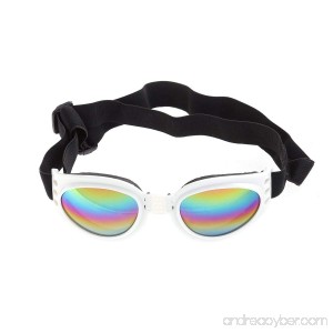 UEETEK Pet Dog Cat UV Protective Windproof Foldable Sunglasses Lenses Glasses Eyewear Protection with Adjustable Strap - B073FMJL74