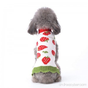 ABRRLO Pet Clothes the Strawberry Cat Puppy Dog Sweater Polyester Dog Apparel Pet Sweatshirt - B077ZPMBR6