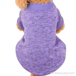 Axchongery Dog Sweater Solid Pet Fleece Sweater Winter Puppy Sweatshirts Small Doggy Knitwear - B079JYBQ3Y