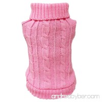 Bestpriceam® Pet Dog Cat Clothes Winter Warm Sweater Knitwear Knit Puppy Coat Outwear Apparel (Pink  6) - B014KSYETA