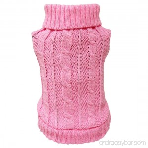 Bestpriceam® Pet Dog Cat Clothes Winter Warm Sweater Knitwear Knit Puppy Coat Outwear Apparel (Pink 6) - B014KSYETA
