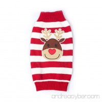 BOBIBI Pet Cartoon Reindeer Christmas Dog Sweater Pet Winter Knitwear Warm Clothes - B01K6I10YA