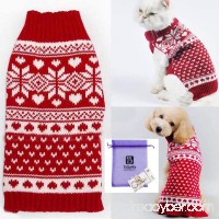 Bolbove Pet Red Snowflake Turtleneck Sweater for Small Dogs & Cats Knitwear - B01AHQT2ZU