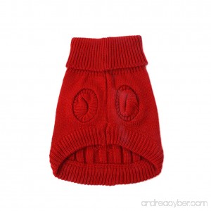 Edal Pet Dog Clothes Winter Warm Sweater Knitwear Knit Puppy Coat Outwear - B01AW5GOKC