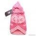HXN Pet Warm Fleece Twist Cable Knitted Pull Over Hooded Dog Sweater Color Pink Hearts [XS-XXL] - B074L3492T