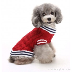 MaruPet Puppy Dog Ribbed Knit Sweater Knitwear Turtleneck Toxic Kintted Doggie Hoodies Apparel for Small Dog - B01N77LJ2H