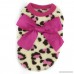 MD New Soft Warm Winter Red/Pink Bow-knot Leopard Dogs Pet Clothing Puppy Sweater - B018TL9S2M