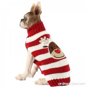 Menpet Pet Holiday Cartoon Elk Dog Sweater - B016EX5KS8