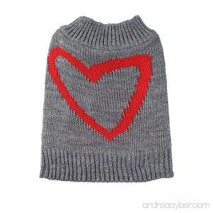 Midlee Red Heart Dog Sweater by - B01M1DU4OB