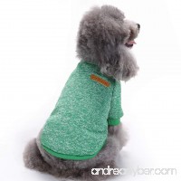 Pet Dog Classic Knitwear Sweater Warm Winter Puppy Pet Coat Soft Sweater Clothing For Small Dogs (M  Green) - B073ZXY1RC
