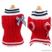 Pet Dog Sweater Knitted Braid Plait Turtleneck Navy Style Bowknot Knitwear Outwear for Dogs & Cats - B0191AFEKU