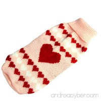Pet Sweater  Howstar Doggie Winter Warm Shirts Heart-Shaped Knitted Puppy Clothes - B0773G399K