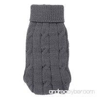 uxcell Pet Chihuahua Twisted Knit Turtleneck Apparel Sweater  XX-Small  Gray - B017DF0RCU